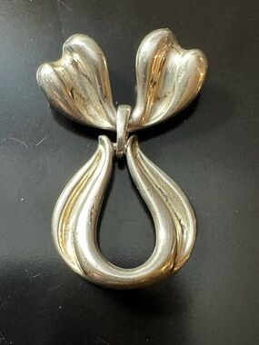 Kabana Sterling Silver Sculptural Ribbon Pendant – Bold Modernist - 12.28 grams